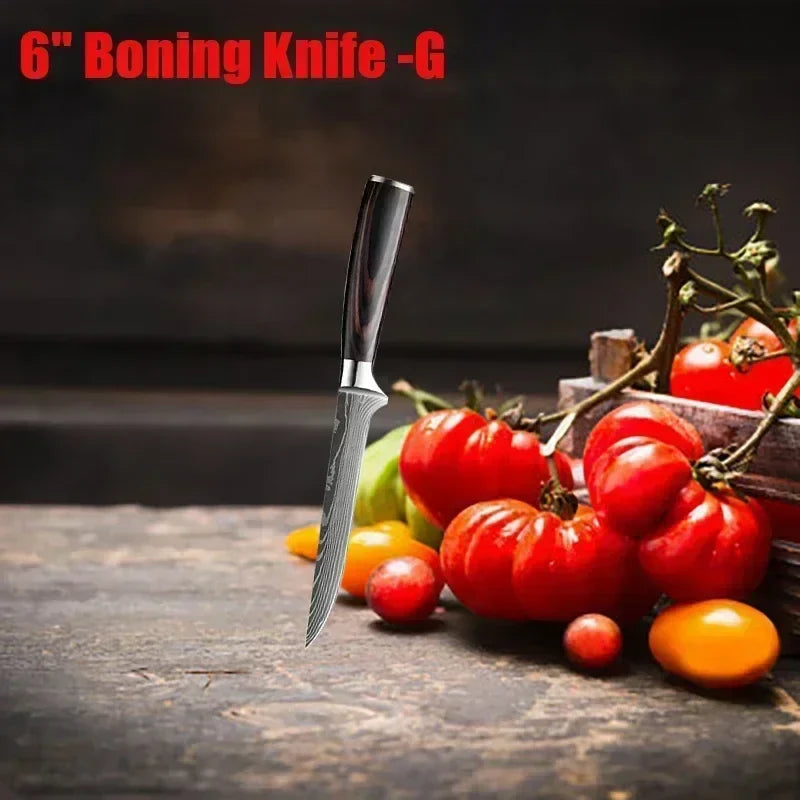 Acero Damasco: ¡Cuchillos Cheftronics para Cocina Inteligente! - 6inch boning knife