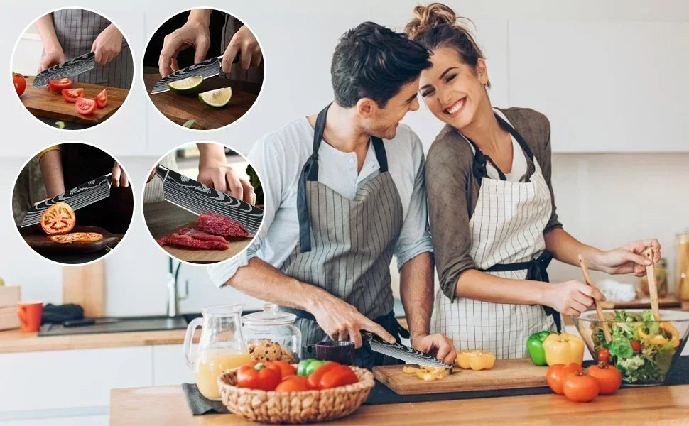 Acero Damasco: ¡Cuchillos Cheftronics para Cocina Inteligente!