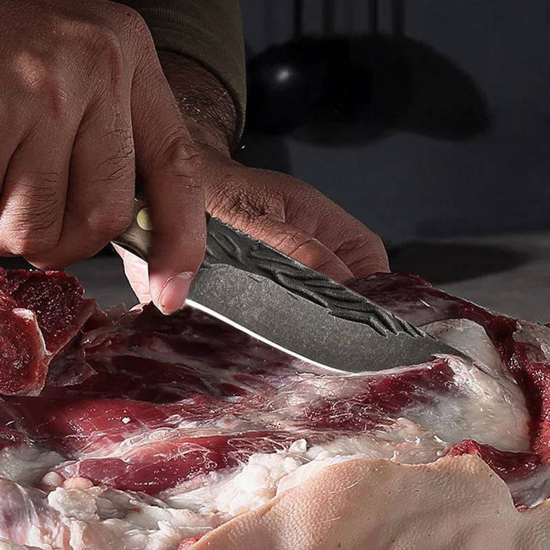 Acero Inoxidable Cuchillo Carne Carnicero Forjado