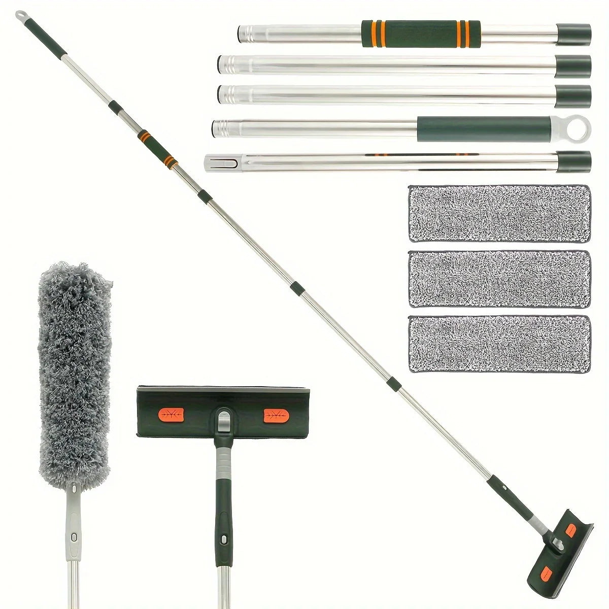 ¡Alcanza la Limpieza Perfecta con Nuestro Extendable Splicing Cleaning Tool! - Window & Floor Cleaning Tool