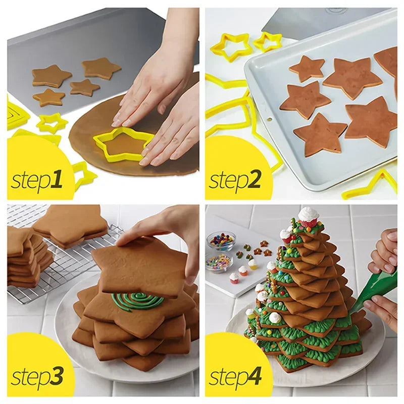 Árbol de Navidad de Galletas Estrella: ¡Delicia Cheftronics! - 1 set