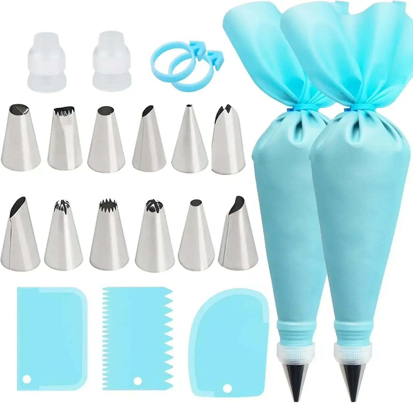 ¡Bolsas de Pastelería para Decoración de Pasteles Increíbles! - SKY BLUE - Cake Decorating Set