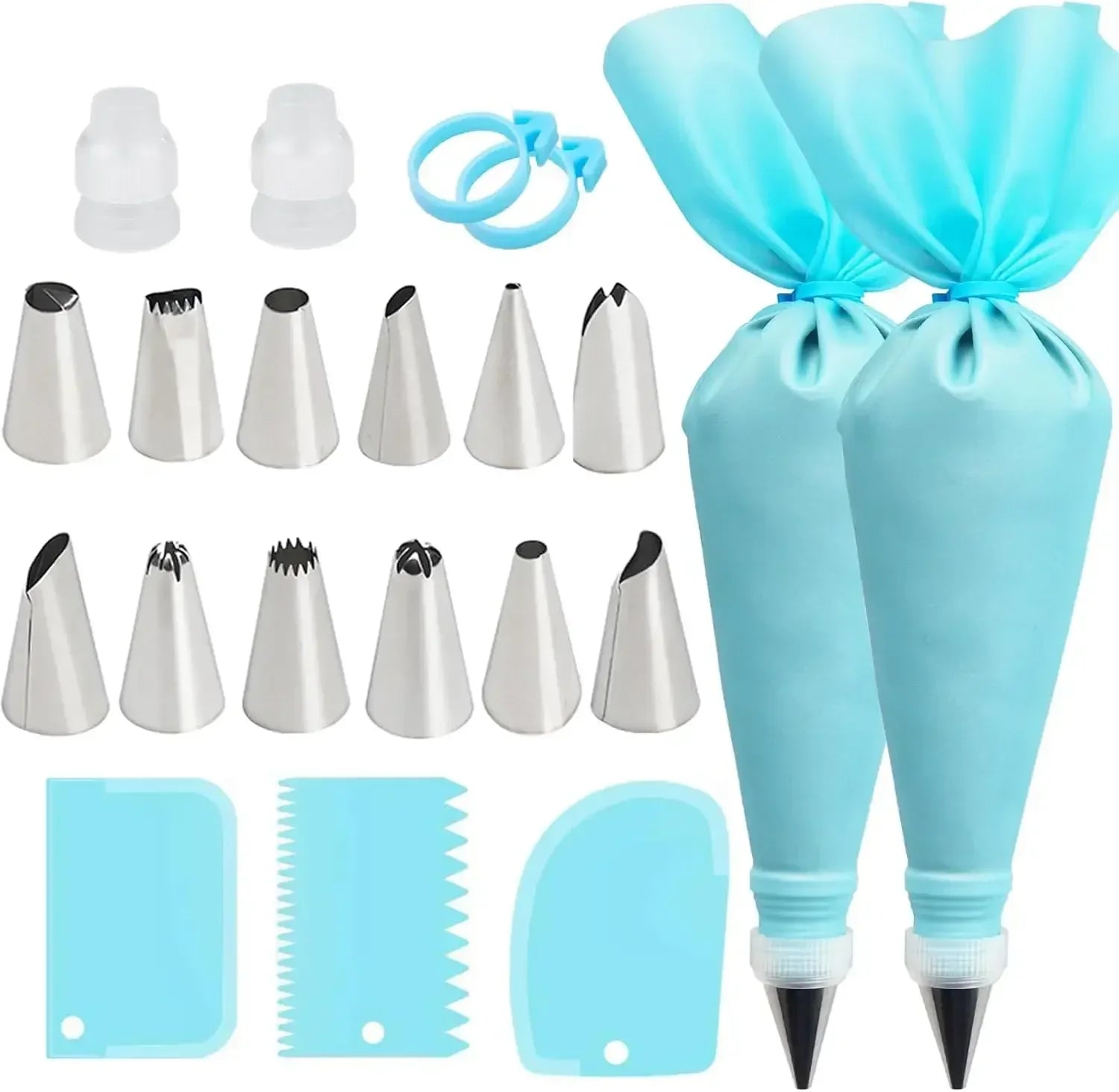 ¡Bolsas de Pastelería para Decoración de Pasteles Increíbles! - SKY BLUE - Cake Decorating Set