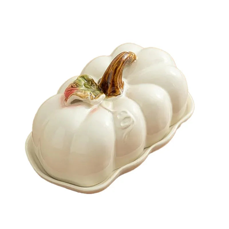 ¡Calabazas Cheftronics Iluminan tu Cena! - 1pcs white - Pumpkin Ceramic Dinner Plate