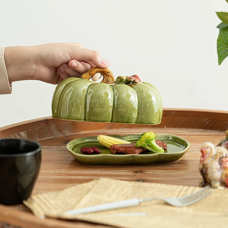 ¡Calabazas Cheftronics Iluminan tu Cena! - Pumpkin Ceramic Dinner Plate