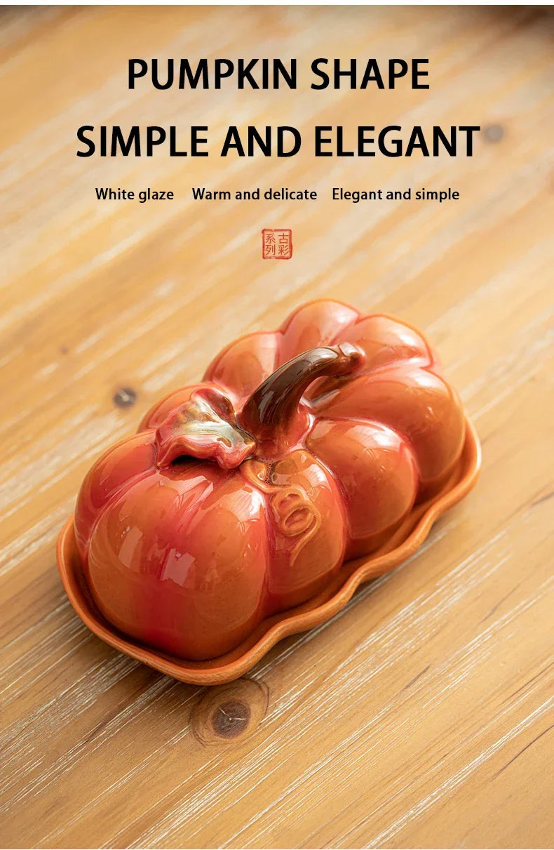 ¡Calabazas Cheftronics Iluminan tu Cena! - Pumpkin Ceramic Dinner Plate