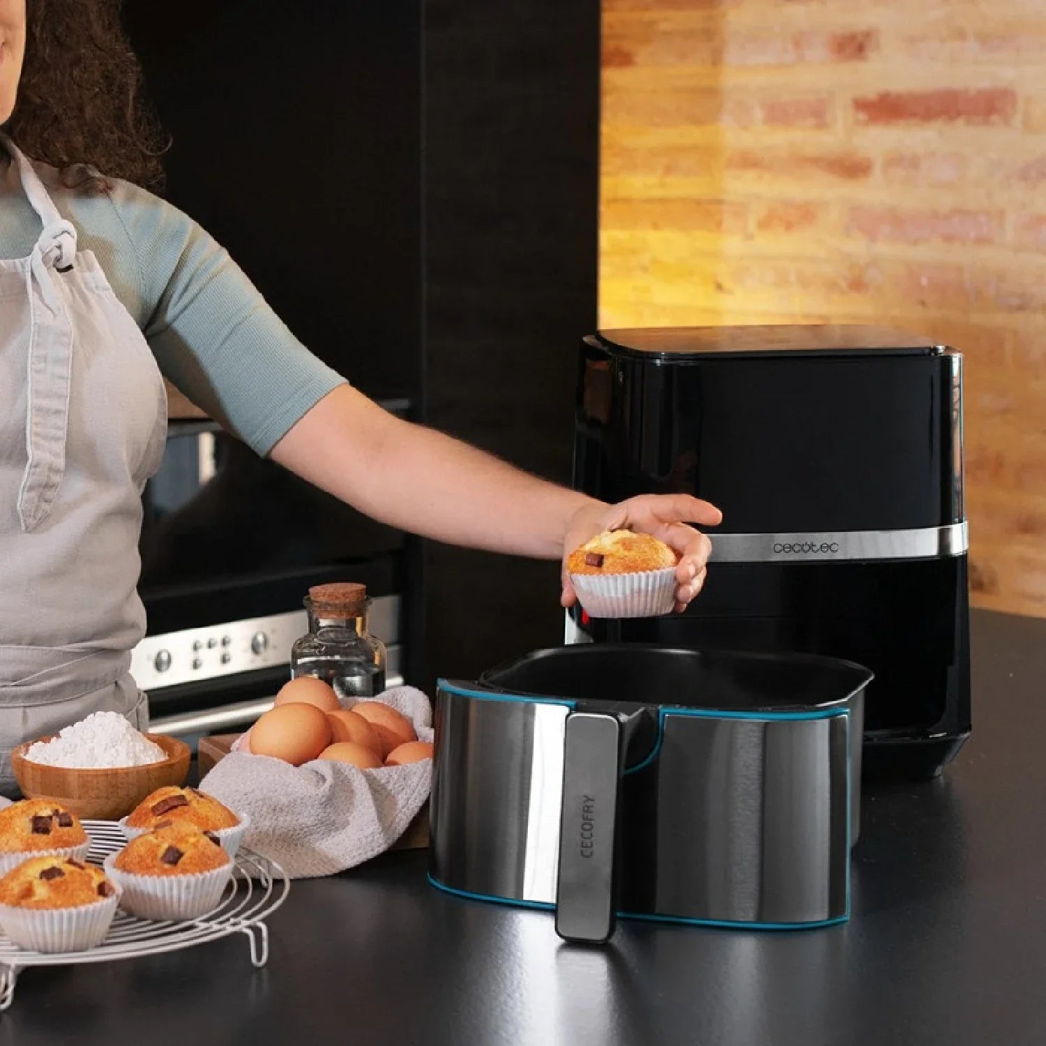Cecofry Full Inoxblack: ¡Doble Freidora Aérea Para Cocinar Con Pasión! - oil free fryer