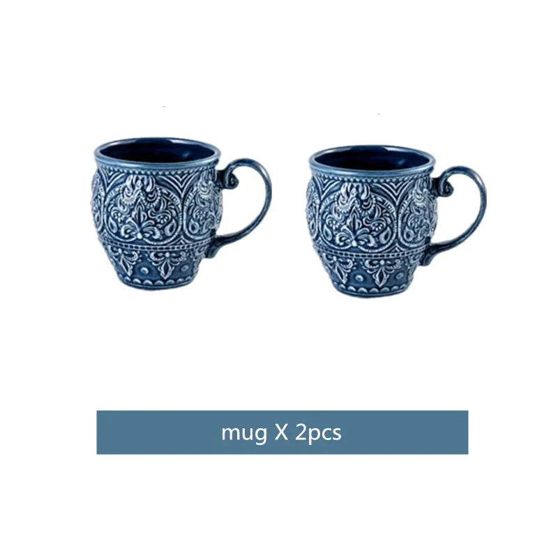 Cerámica Azul: Eleve Su Cocina Con Cheftronics - mugx2 - Western Dinner Plates Set