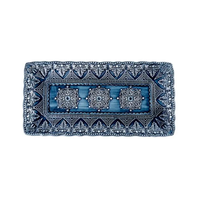 Cerámica Azul: Eleve Su Cocina Con Cheftronics - Western Dinner Plates Set