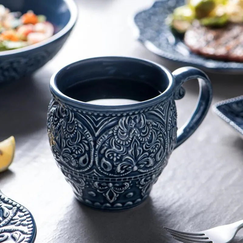 Cerámica Azul: Eleve Su Cocina Con Cheftronics - Western Dinner Plates Set