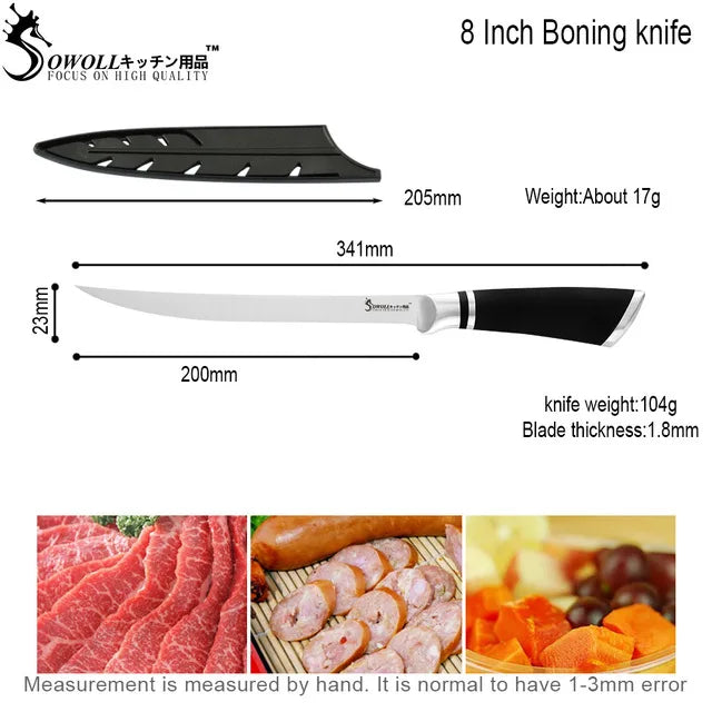Cheftronics: Acero Inoxidable para Deshuesar y Filetear ¡Como un Chef! - 8 inch Fishing Knife