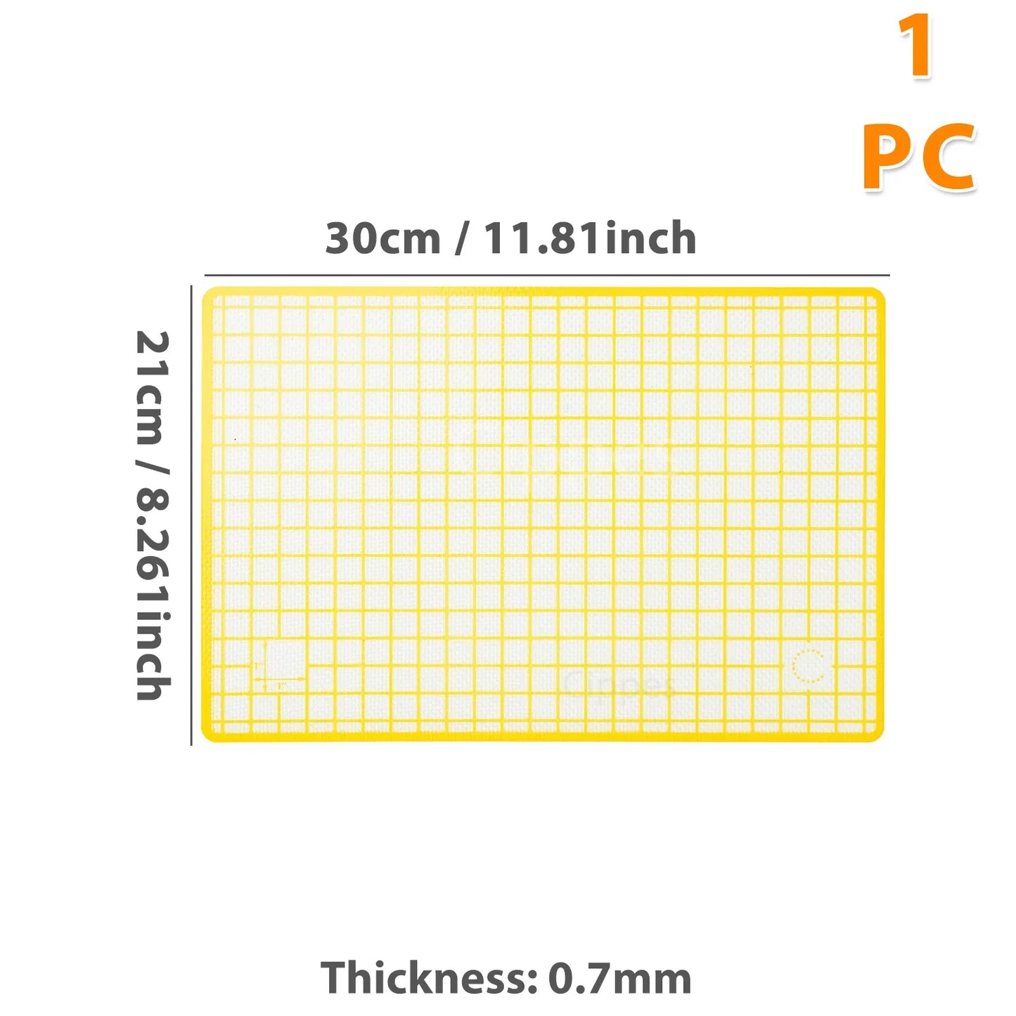 ¡Cheftronics Baking Mats: Domina la Pastelería! - 1PC Yellow30x21cm