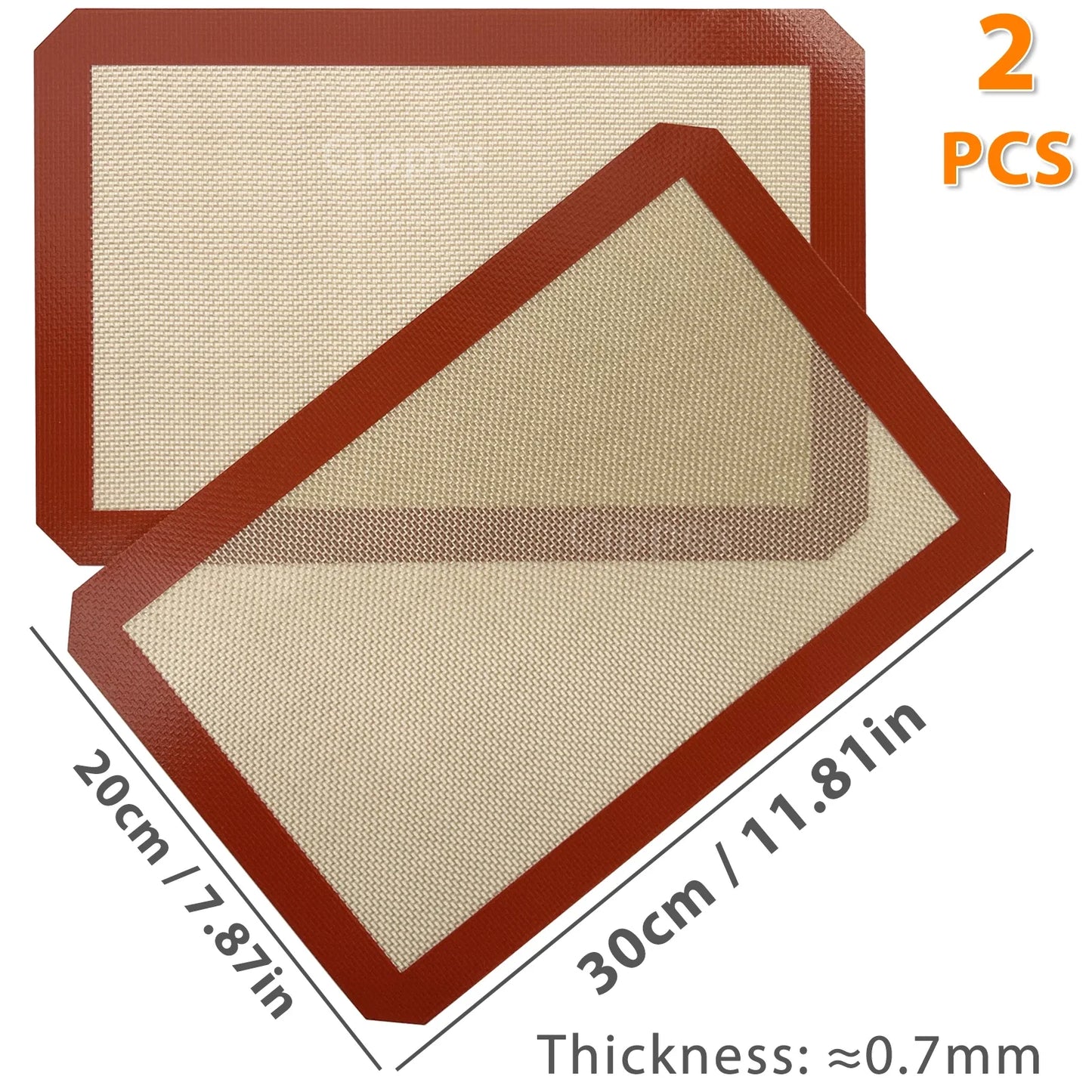 ¡Cheftronics Baking Mats: Domina la Pastelería! - 2PCS Red30x20