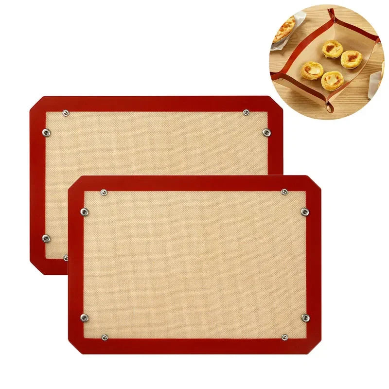 Cheftronics: Bandejas y Esterillas Asombrosas para Pastelería - Red-2PCS