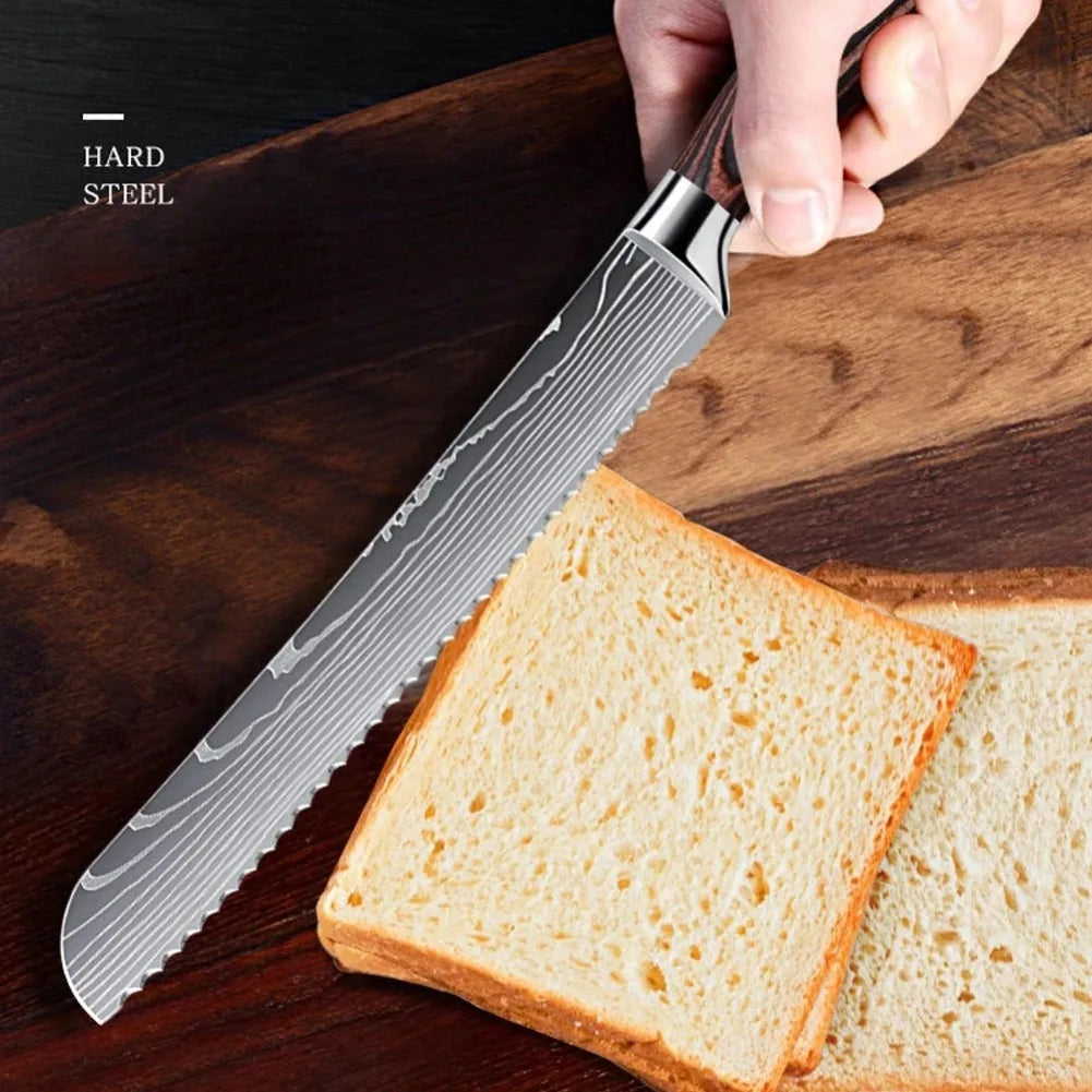 ¡Cheftronics Bread Knife: Acero Inoxidable para Pan Perfecto! - 8-inch Bread Knife