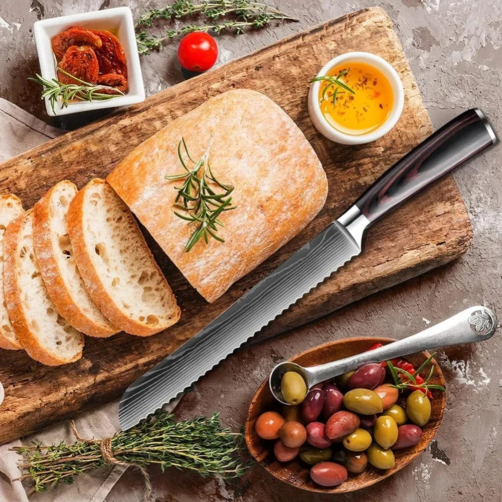 ¡Cheftronics Bread Knife: Acero Inoxidable para Pan Perfecto! - 8-inch Bread Knife