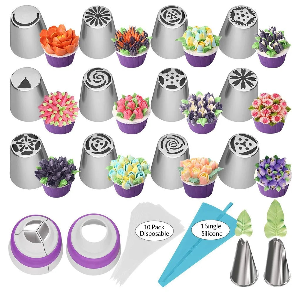 ¡Cheftronics Cake Tools: Decoración Extrema con Acero Inoxidable! - 27 piece set