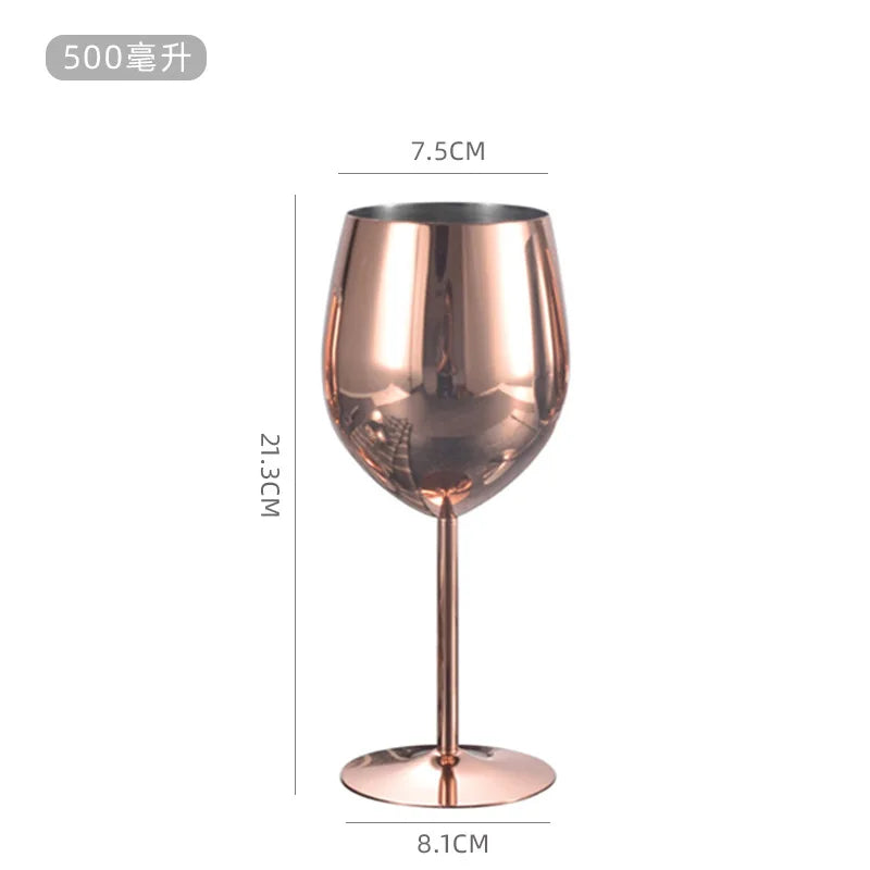 Cheftronics: Copas de Vino Metálicas ¡Acero Inoxidable Brillante! - Stainless Steel Wine