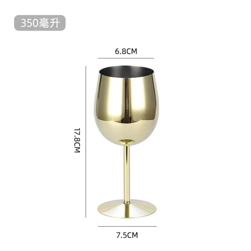 Cheftronics: Copas de Vino Metálicas ¡Acero Inoxidable Brillante! - Stainless Steel Wine