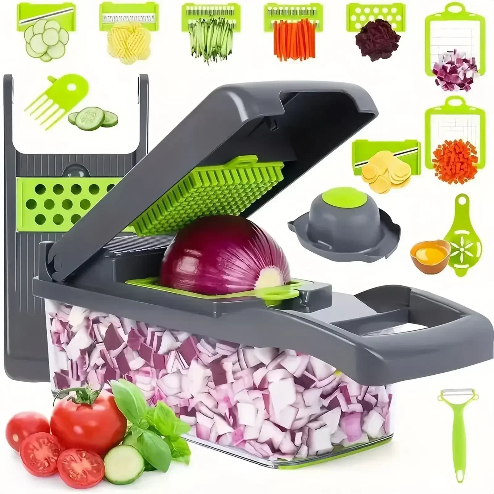 Cortador de verduras con hojas intercambiables de Cheftronics, herramientas vegetales inteligentes