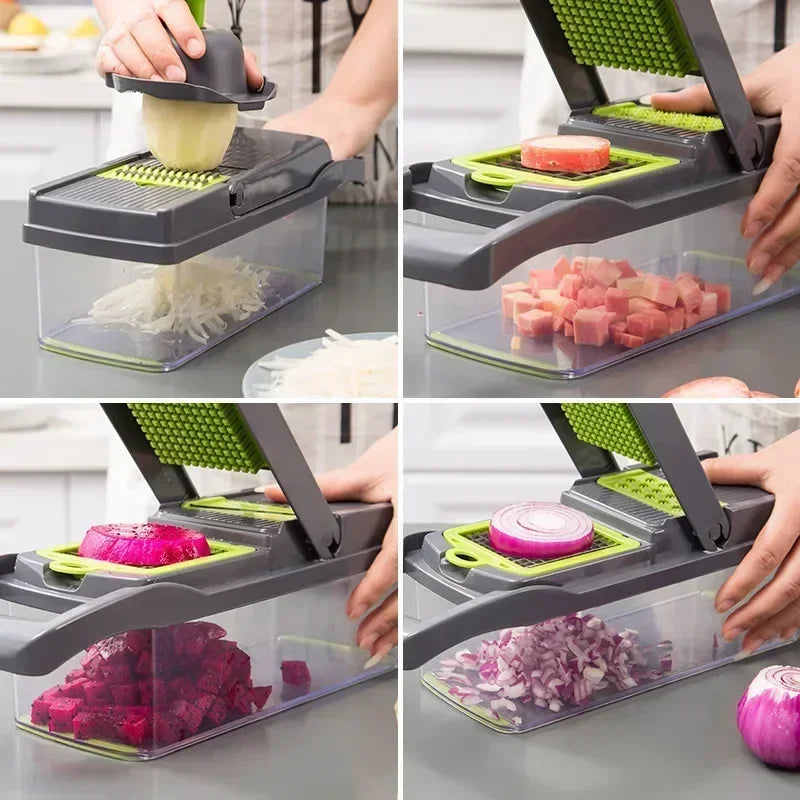 Cortador de verduras con cuchillas intercambiables de Cheftronics, herramientas inteligentes