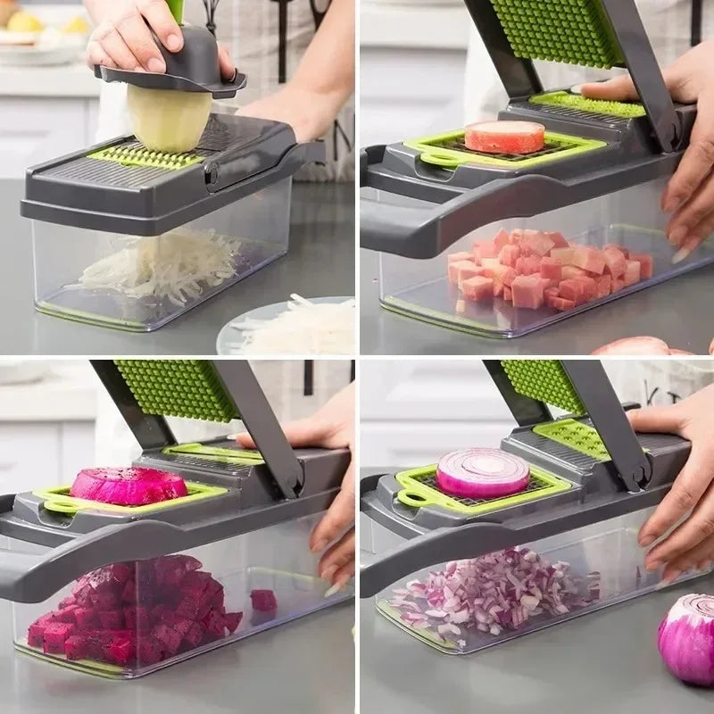 Cortador de verduras con cuchillas intercambiables, herramientas vegetales Cheftronics
