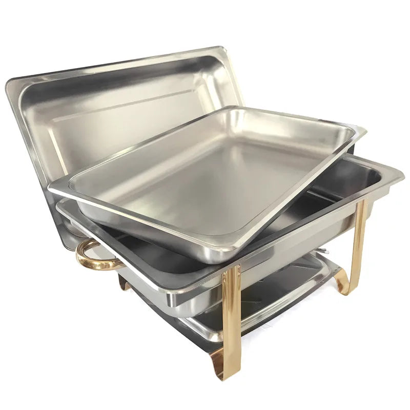 Cheftronics: Dorado Radiante para Cocina Inteligente - Stainless Steel Cooking Professional Chafing Dish buffet