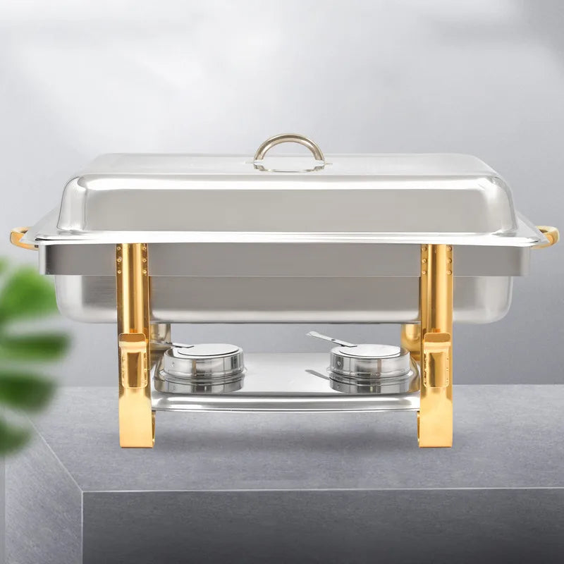 Cheftronics: Dorado Radiante para Cocina Inteligente - Stainless Steel Cooking Professional Chafing Dish buffet