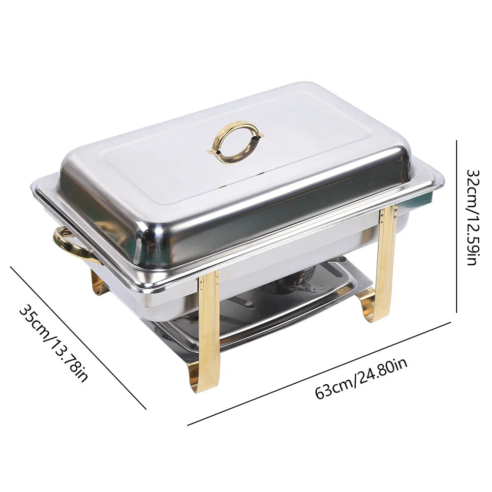 Cheftronics: Dorado Radiante para Cocina Inteligente - Stainless Steel Cooking Professional Chafing Dish buffet
