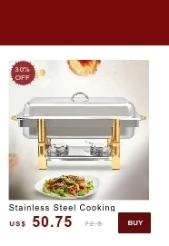 Cheftronics: Dorado Radiante para Cocina Inteligente - Stainless Steel Cooking Professional Chafing Dish buffet