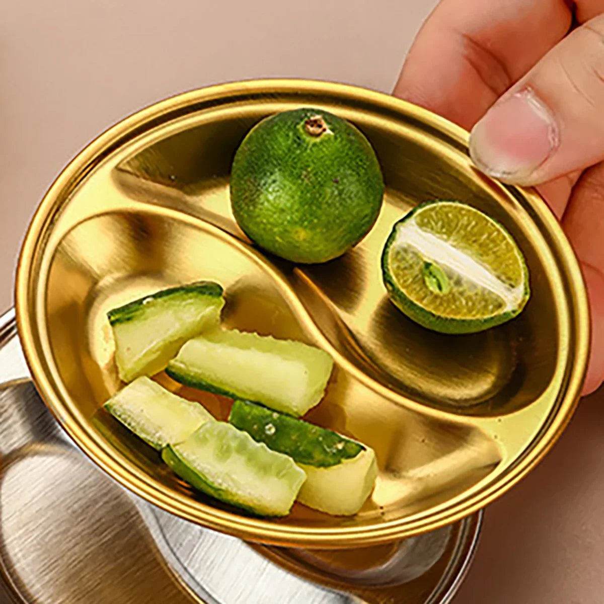 Cheftronics: ¡Platos Divididos de Acero Inoxidable para Cocina Inteligente!