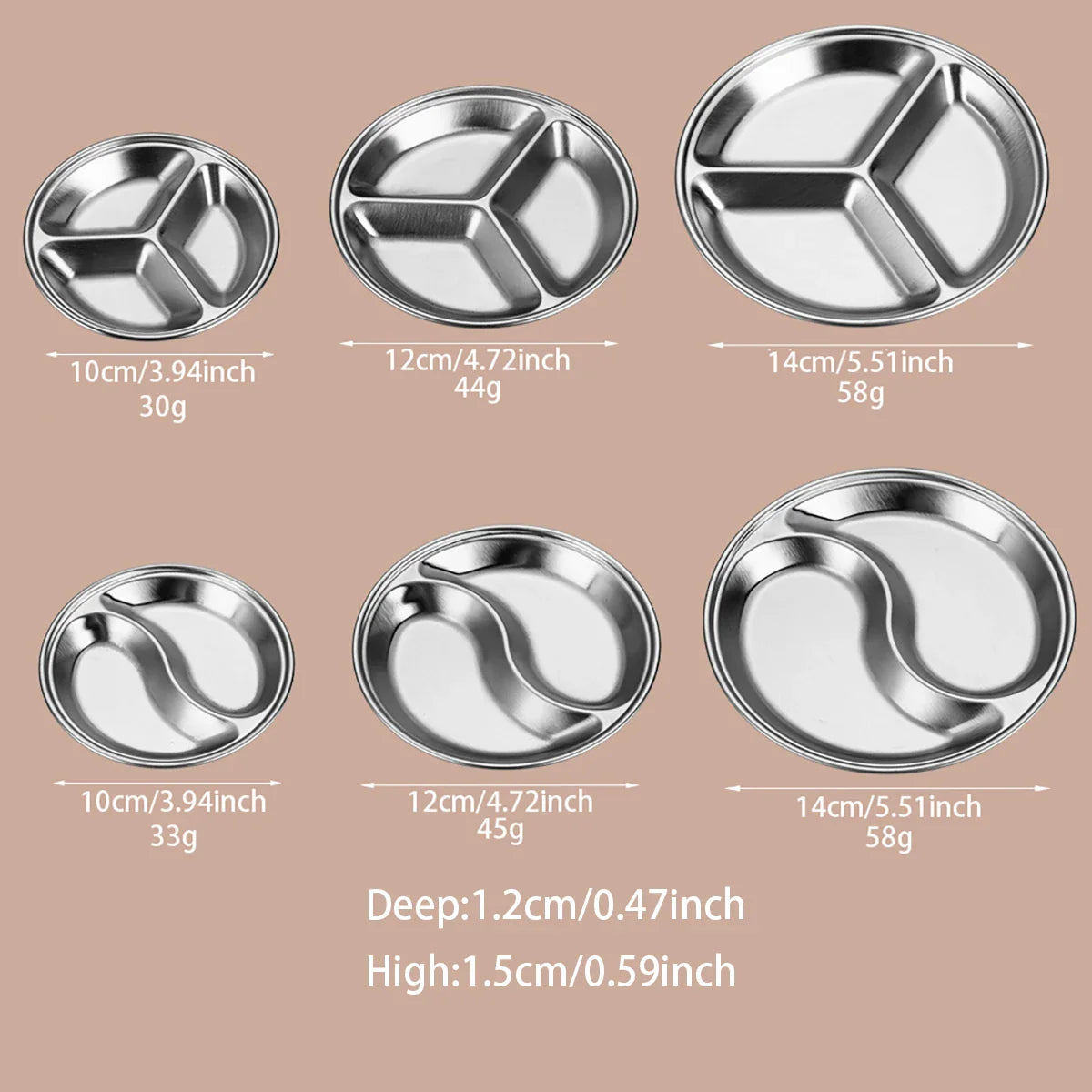 Cheftronics: ¡Platos Divididos de Acero Inoxidable para Cocina Inteligente!