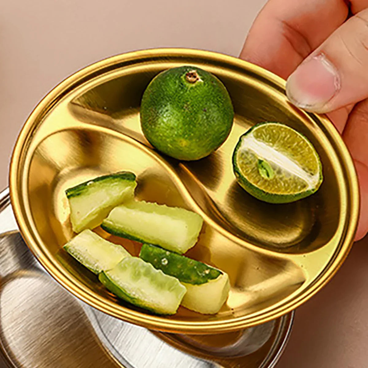 Cheftronics: ¡Platos Divididos de Acero Inoxidable para Cocina Inteligente!