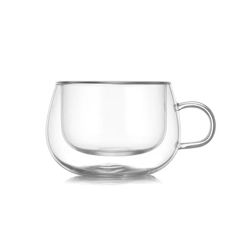 Cheftronics: Tazas de Vidrio Doble para Café Excepcional - A-150ml / 150-350ml - Double Wall Glass Coffee Cup