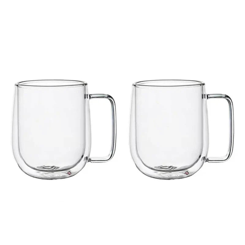 Cheftronics: Tazas de Vidrio Doble para Café Excepcional - A-250ml 2pcs / 150-350ml - Double Wall Glass Coffee Cup