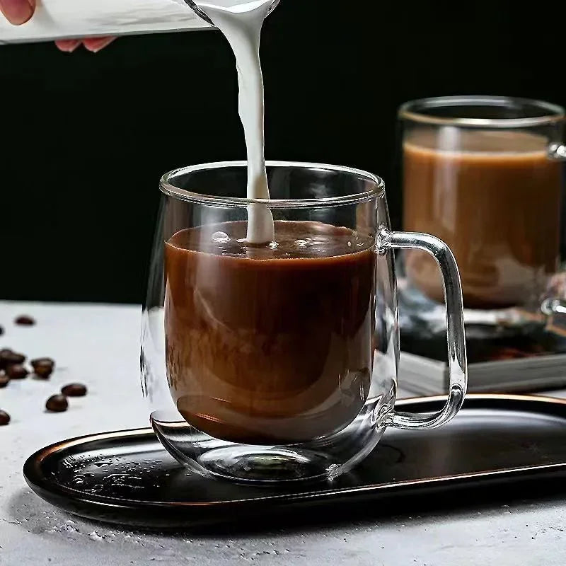 Cheftronics: Tazas de Vidrio Doble para Café Excepcional - Double Wall Glass Coffee Cup