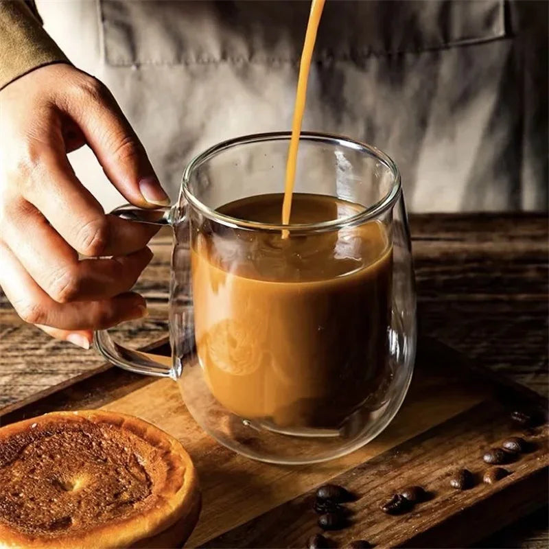 Cheftronics: Tazas de Vidrio Doble para Café Excepcional - Double Wall Glass Coffee Cup