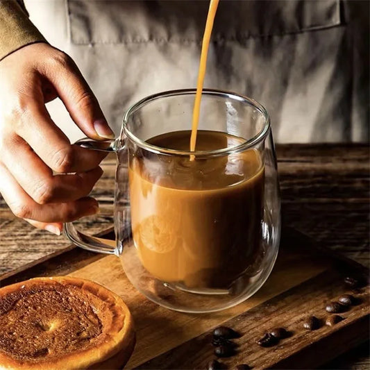 Cheftronics: Tazas de Vidrio Doble para Café Excepcional - Double Wall Glass Coffee Cup