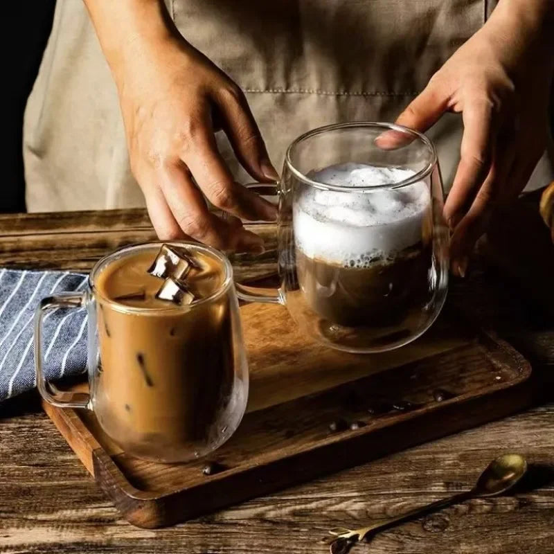 Cheftronics: Tazas de Vidrio Doble para Café Excepcional - Double Wall Glass Coffee Cup