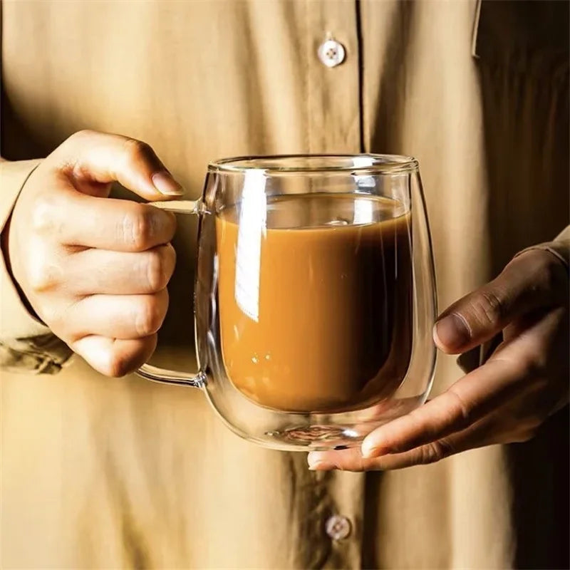 Cheftronics: Tazas de Vidrio Doble para Café Excepcional - Double Wall Glass Coffee Cup