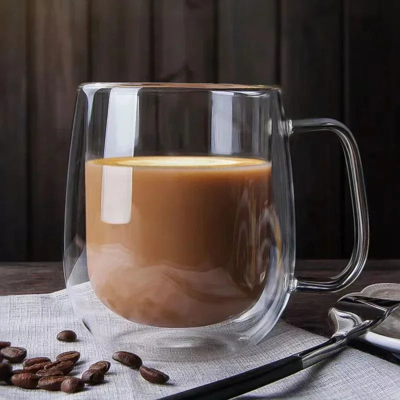 Cheftronics: Tazas de Vidrio Doble para Café Excepcional - Double Wall Glass Coffee Cup