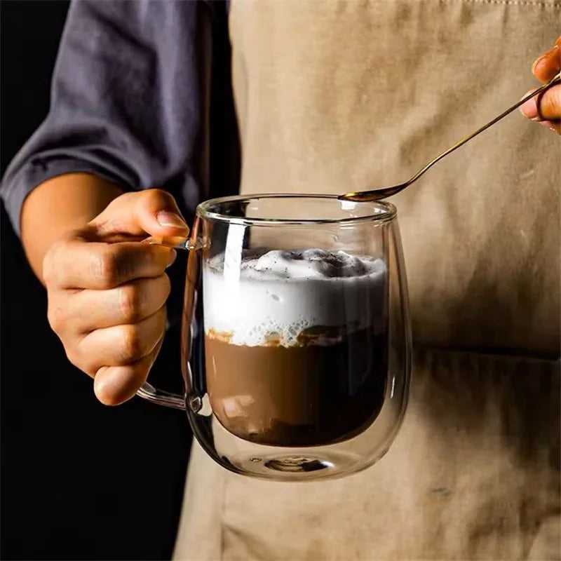 Cheftronics: Tazas de Vidrio Doble para Café Excepcional - Double Wall Glass Coffee Cup