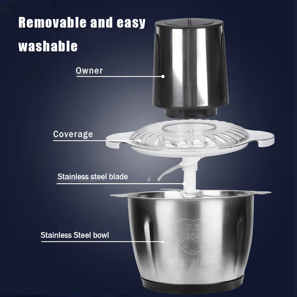 ¡Cheftronics Triturador de Acero Inoxidable: Cocina Inteligente Ahora! - 2L / 220V-240V / CHINA|EU - Electric Food