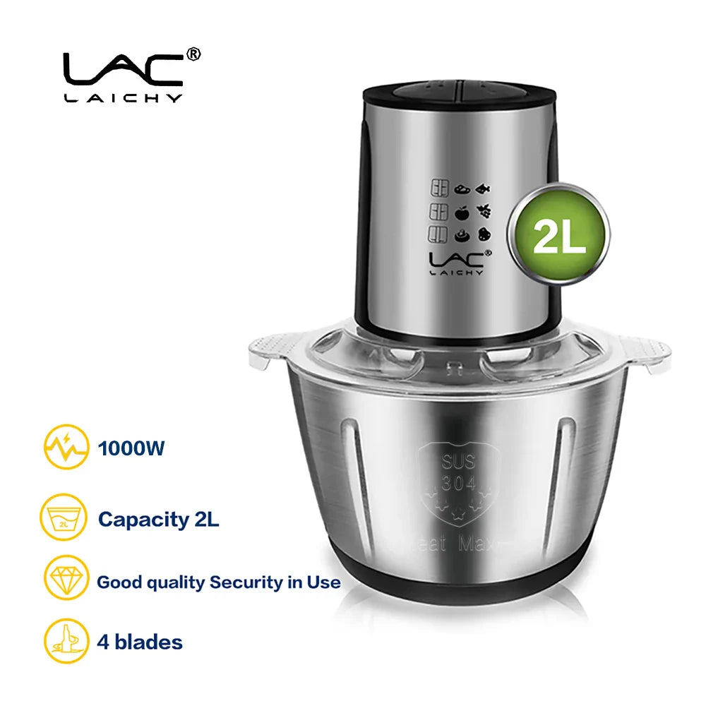 ¡Cheftronics Triturador de Acero Inoxidable: Cocina Inteligente Ahora! - 2L / 220V-240V / CHINA|EU - Electric Food