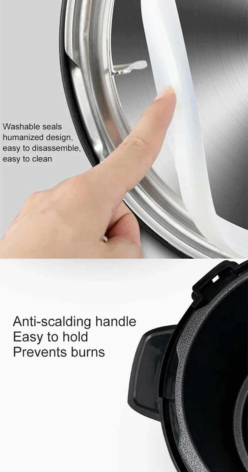 Cocina Rápido: La Nueva Olla a Presión Eléctrica Transparente - 220V EU - Kitchen Appliance