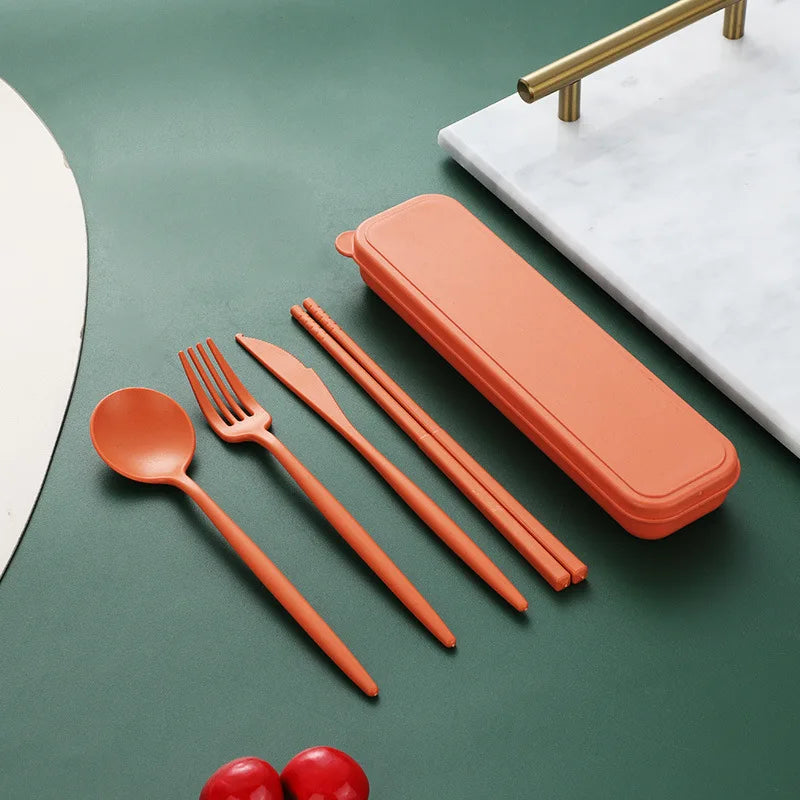 Cubiertos Azules Cheftronics para Aventuras Culinarias - Orange