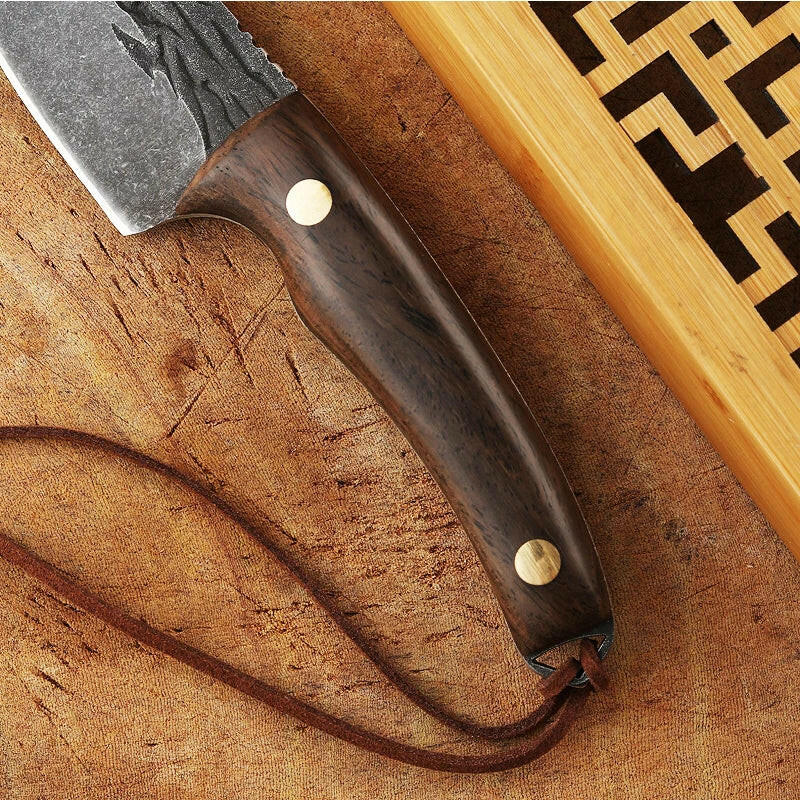 ¡Cuchillo Carnicero Forjado Acero Inoxidable Definitivo!