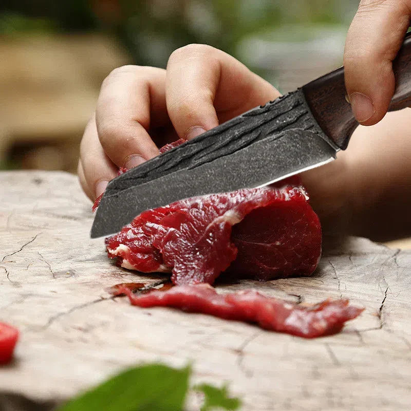 ¡Cuchillo Carnicero Forjado Acero Inoxidable Definitivo!