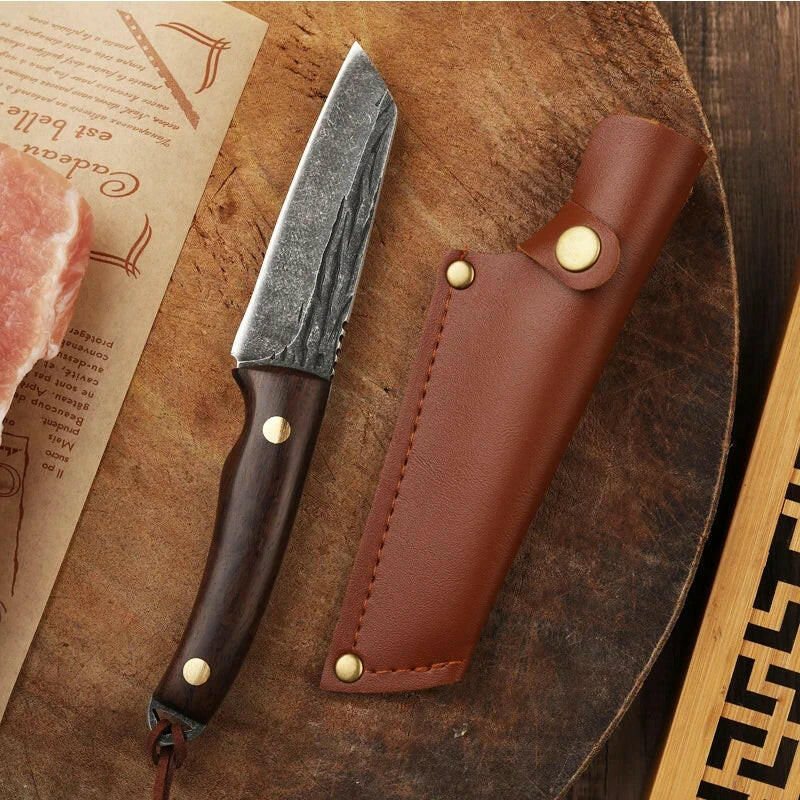¡Cuchillo Carnicero Forjado Acero Inoxidable Definitivo!