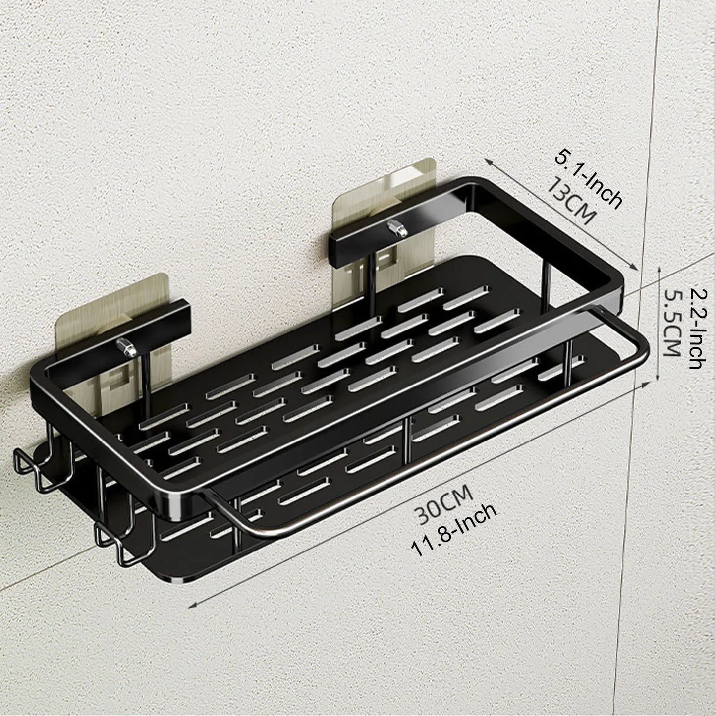 ¡Estantes de Ducha Negros Paredes Impecables! - Wall Mounted Shampoo Bottle Shower Corner Rack